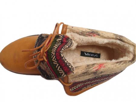 Damen Schuhe Frühling Herbst Stiefeletten Schnürschuhe Stiefel Halbschuhe Boots Braun Camel